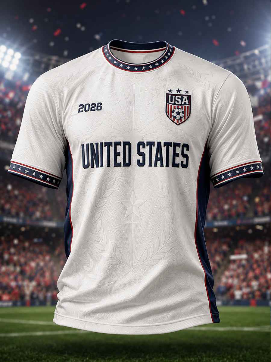 Men's Gift For Soccer Fans Print Casual Short Sleeve T-shirt