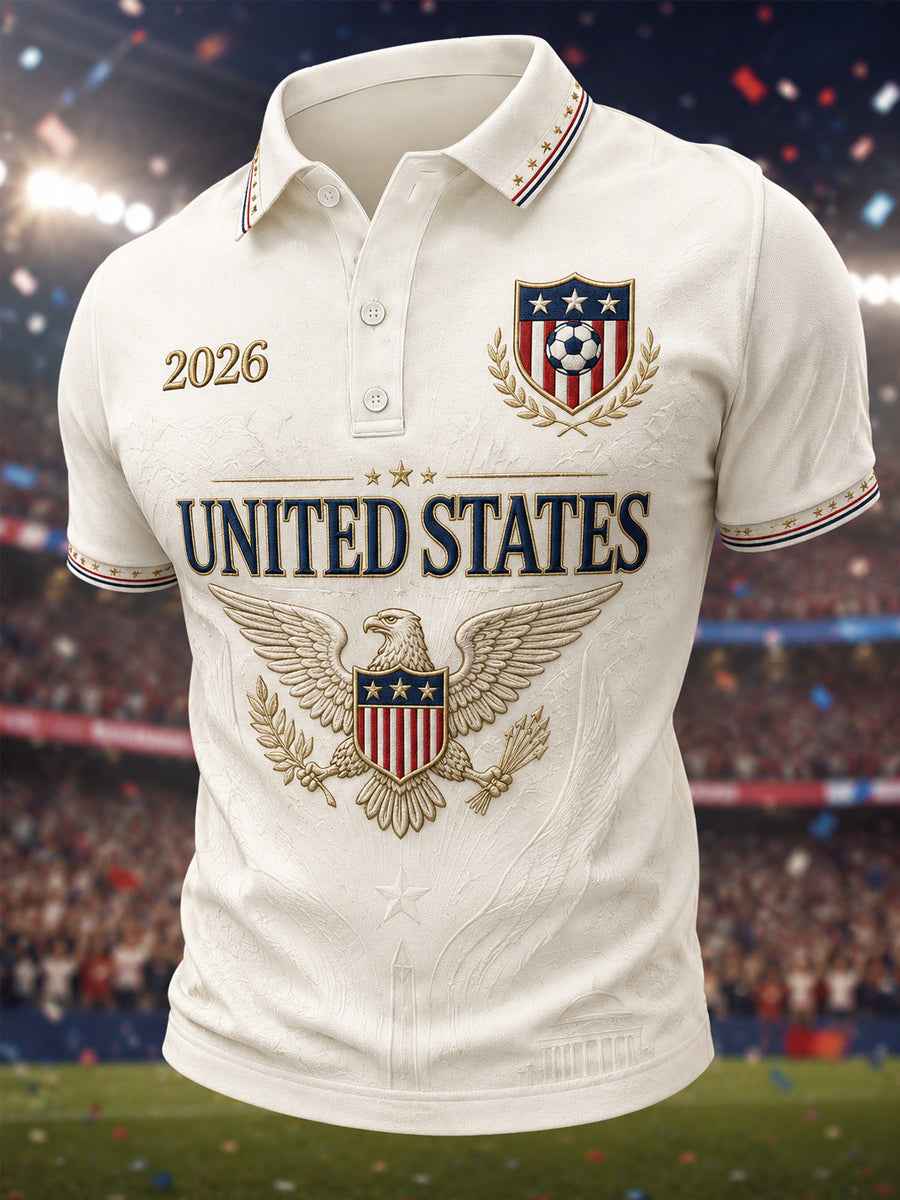 Men's Gift For Soccer Fans Print Casual Polo