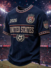 Men's Gift For Soccer Fans Print Casual Short Sleeve T-shirt
