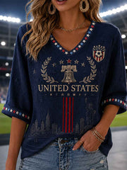 Women's Gift For Soccer Fans Print Casual Half-Sleeve T-shirt