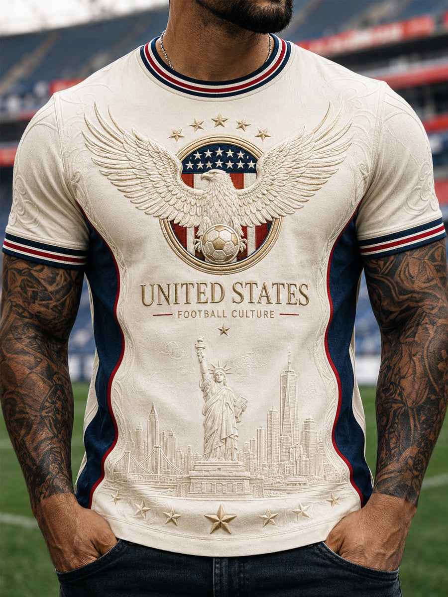 Men's Gift For Soccer Fans Print Casual Tee