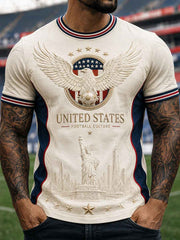 Men's Gift For Soccer Fans Print Casual Tee