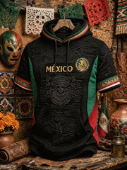 Men's Mexico Football Lover Art Printed Casual Tops gracestitchs