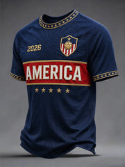 Men's Gift For Soccer Fans Print Casual Tee gracestitchs