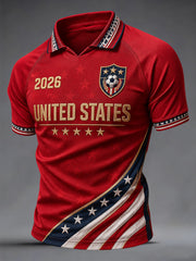 Men's Gift For Soccer Fans Print Casual Polo gracestitchs
