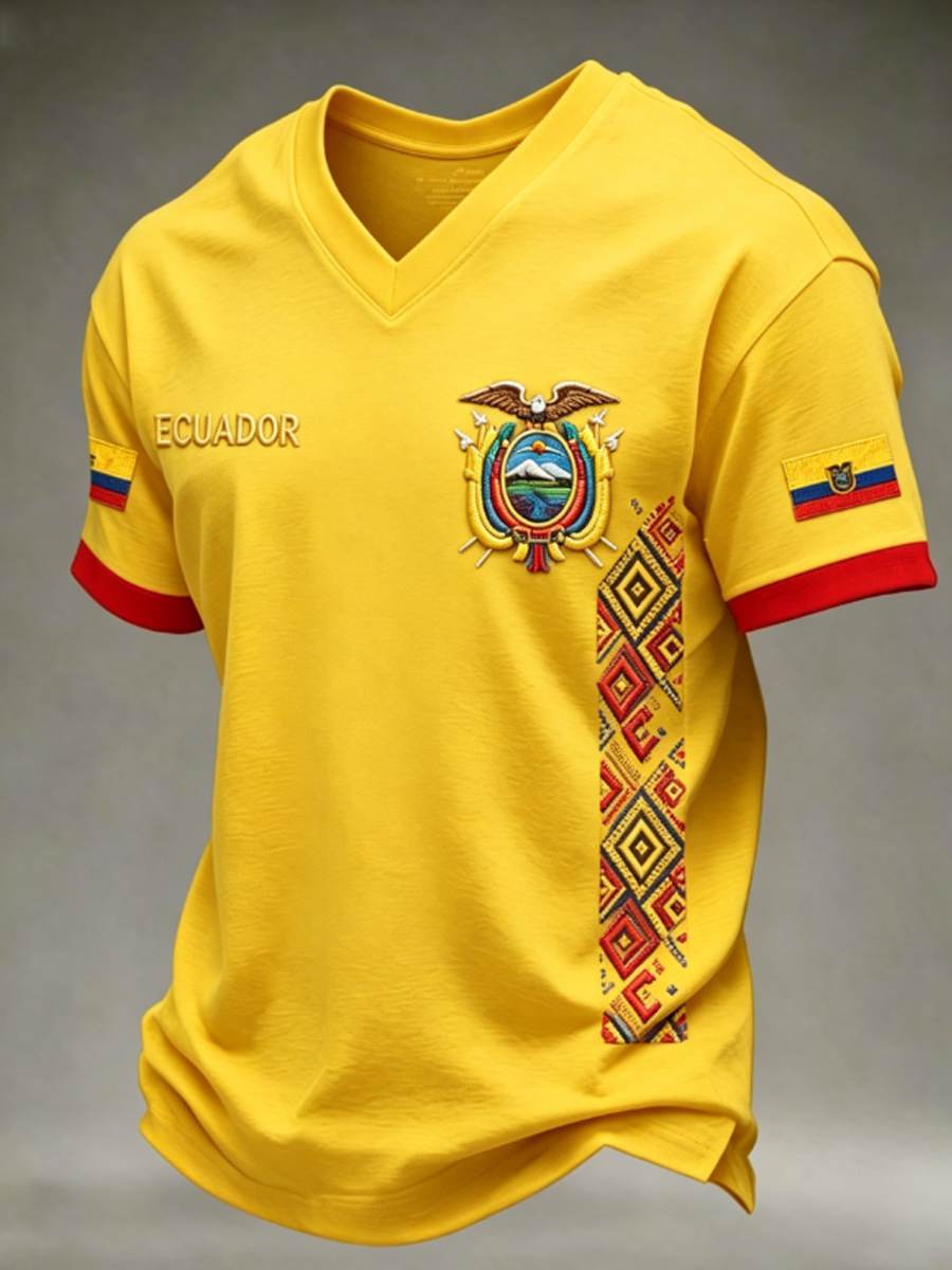 Men's V-neck T-shirt gracestitchs