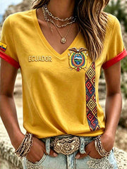 Women's short-sleeved T-shirt gracestitchs