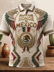 Men's Mexico Pride Art Printed Casual Tops gracestitchs