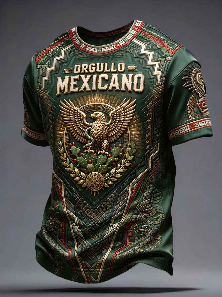 Men's Mexico Pride Art Printed T-shirt
