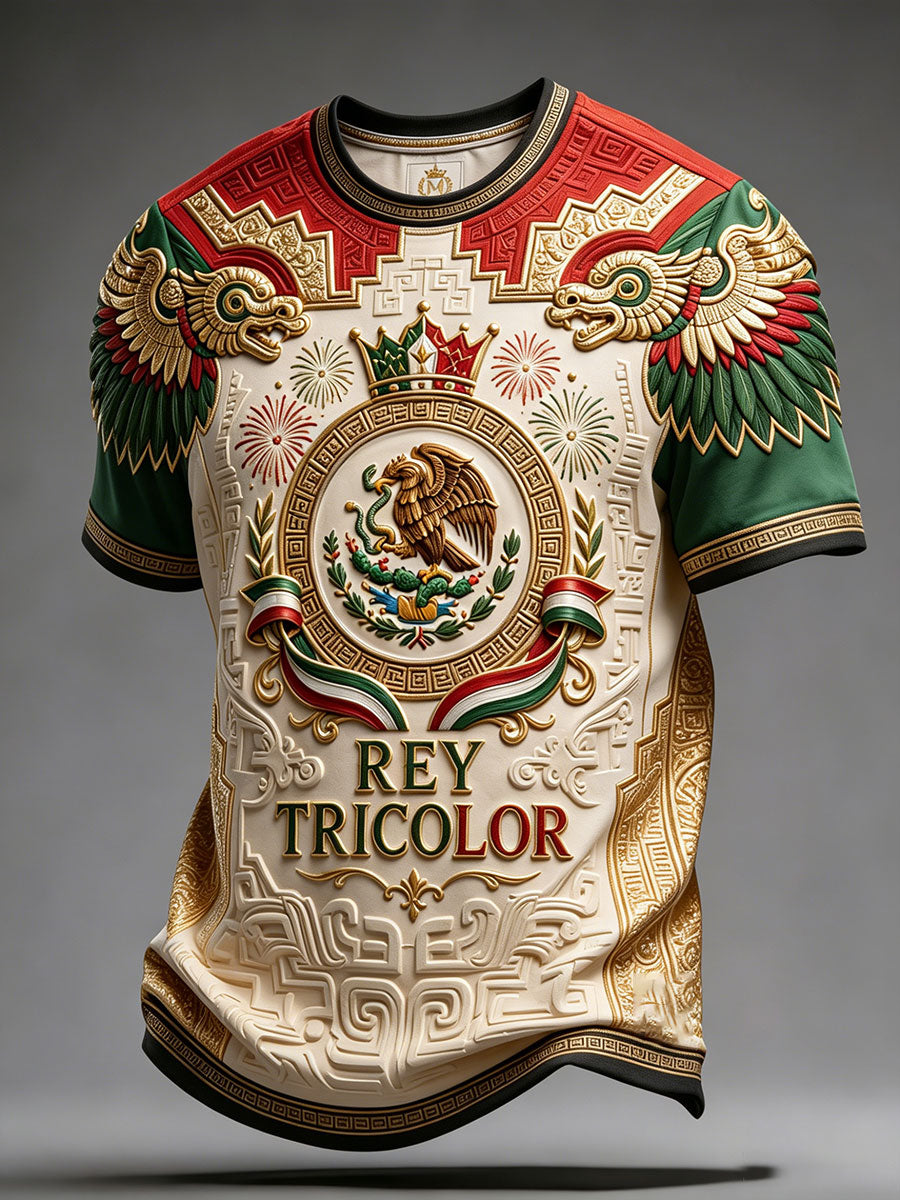 Men's Mexico Pride Art Printed T-shirt gracestitchs