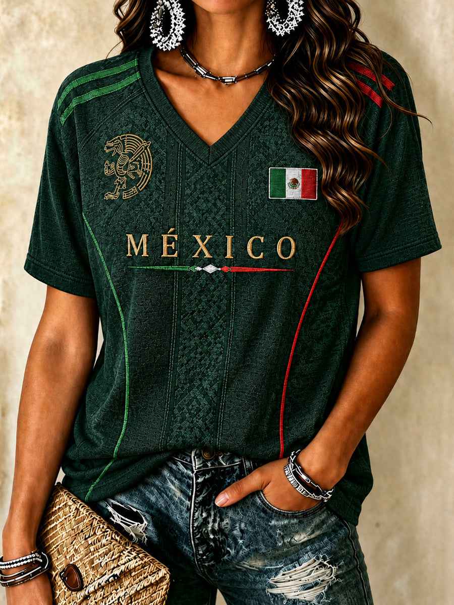 Women's Gift For Football Fans Print Casual Short Sleeve T-shirt gracestitchs