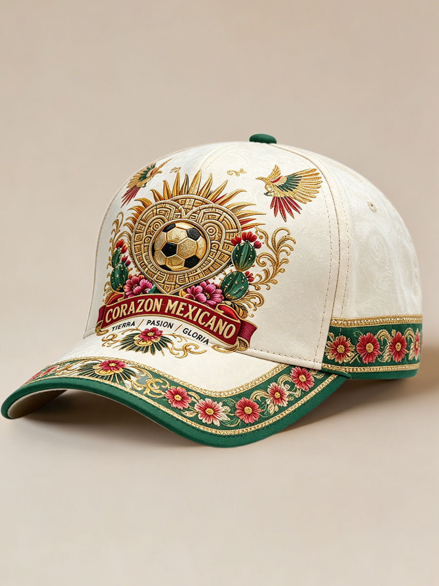 Unisex Mexico Football Lover Art Printed Hat gracestitchs