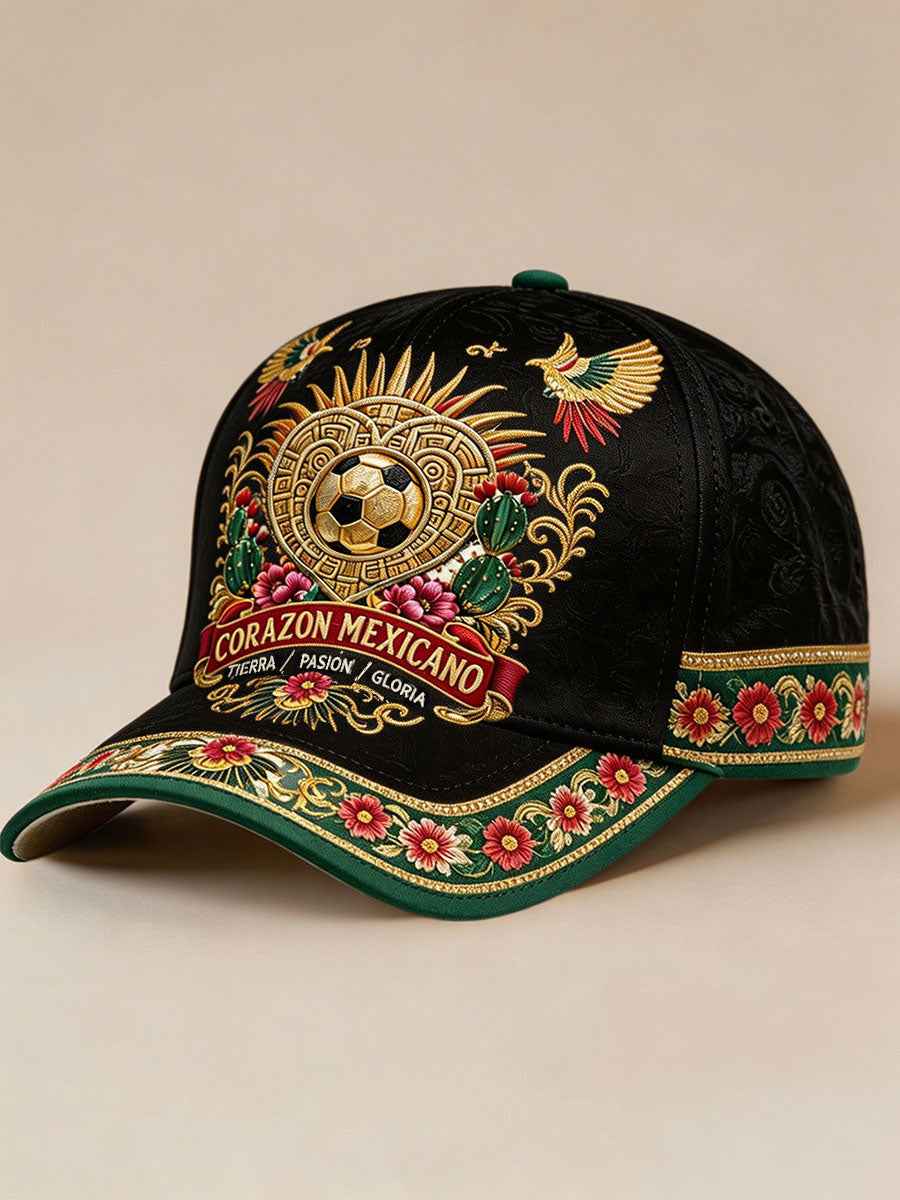 Unisex Mexico Football Lover Art Printed Hat gracestitchs