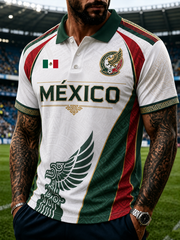 Men's Mexico Proud Art Printedpolo shirt gracestitchs