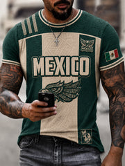 Men's Gift For Football Fans Print Casual Short Sleeve T-shirt gracestitchs