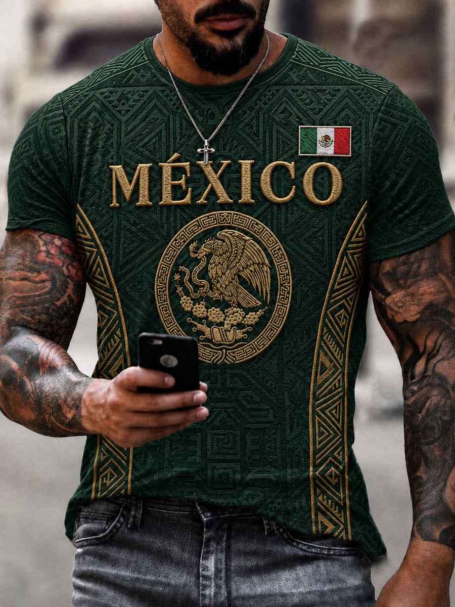 Men's Gift For Football Fans Print Casual Short Sleeve T-shirt gracestitchs
