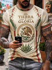 Men's Mexico Pride Art Printed T-shirt gracestitchs