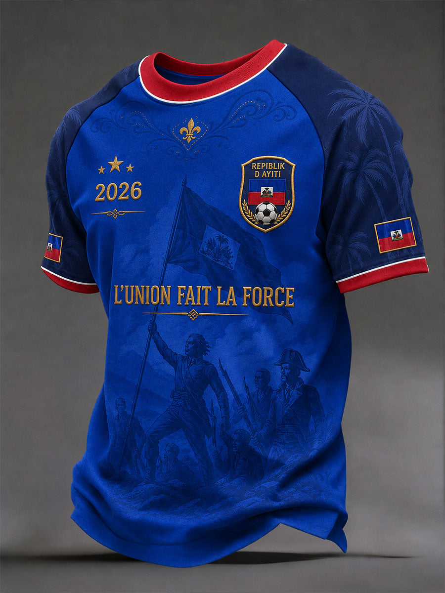 Men's 2026 Haiti Football T-Shirts gracestitchs