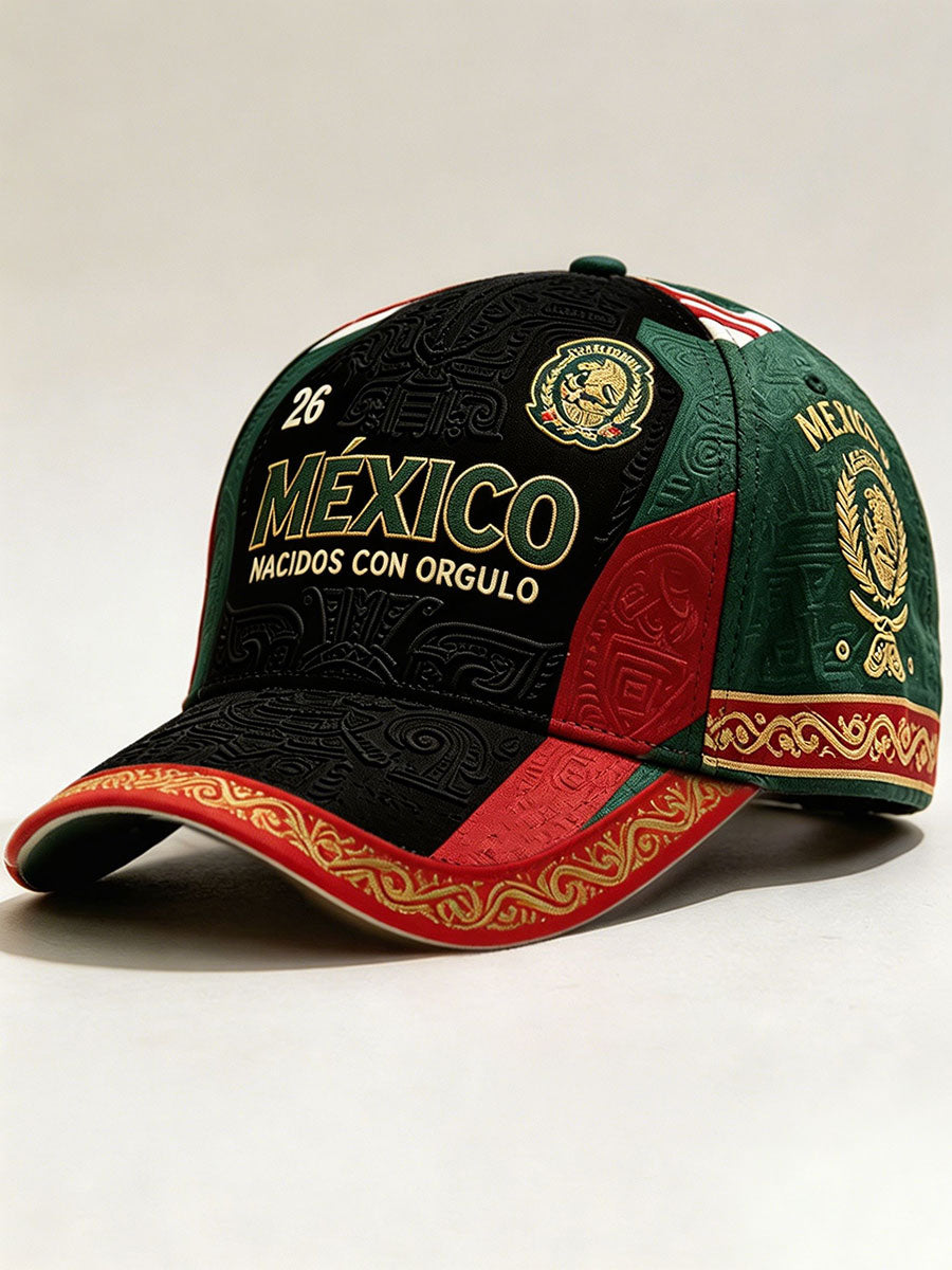 Unisex Mexico Football Lover Art Printed Hat gracestitchs
