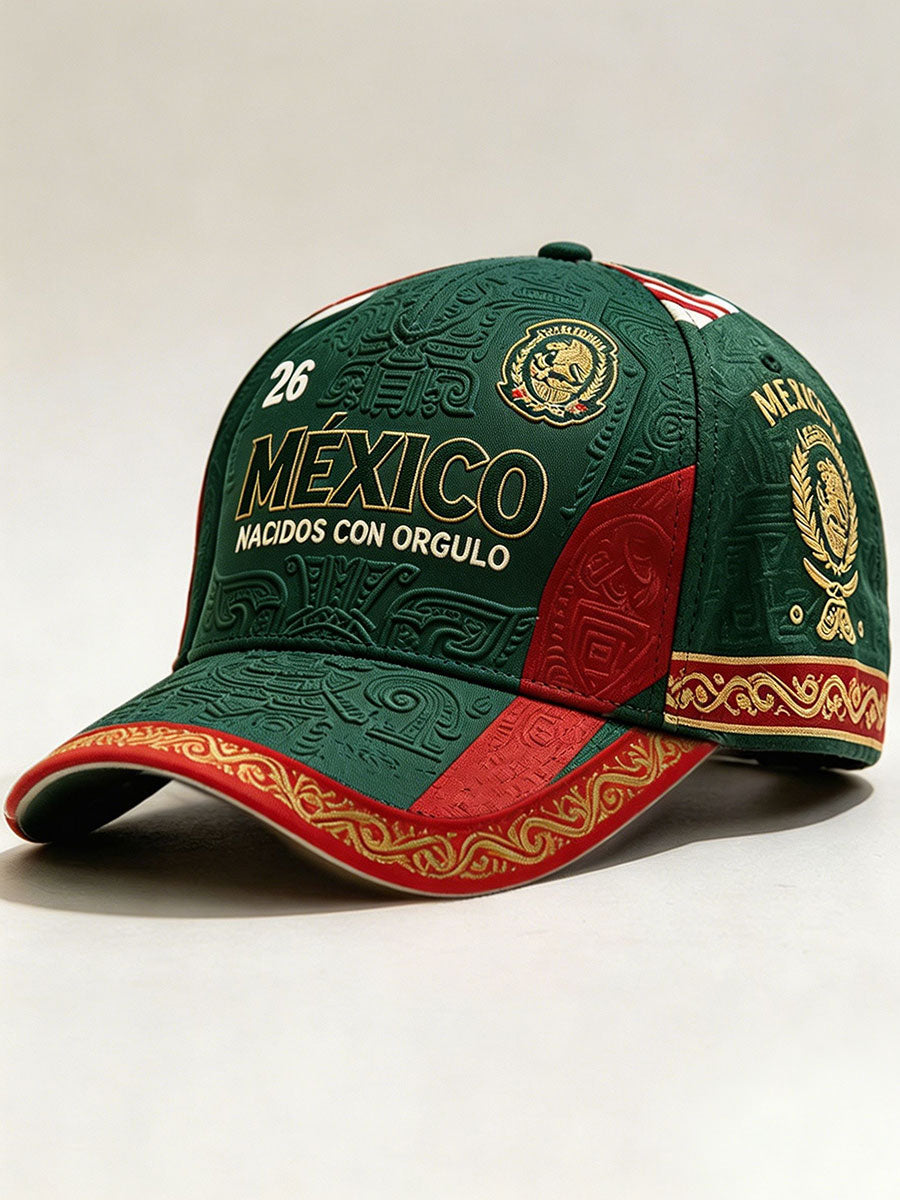 Unisex Mexico Football Lover Art Printed Hat gracestitchs