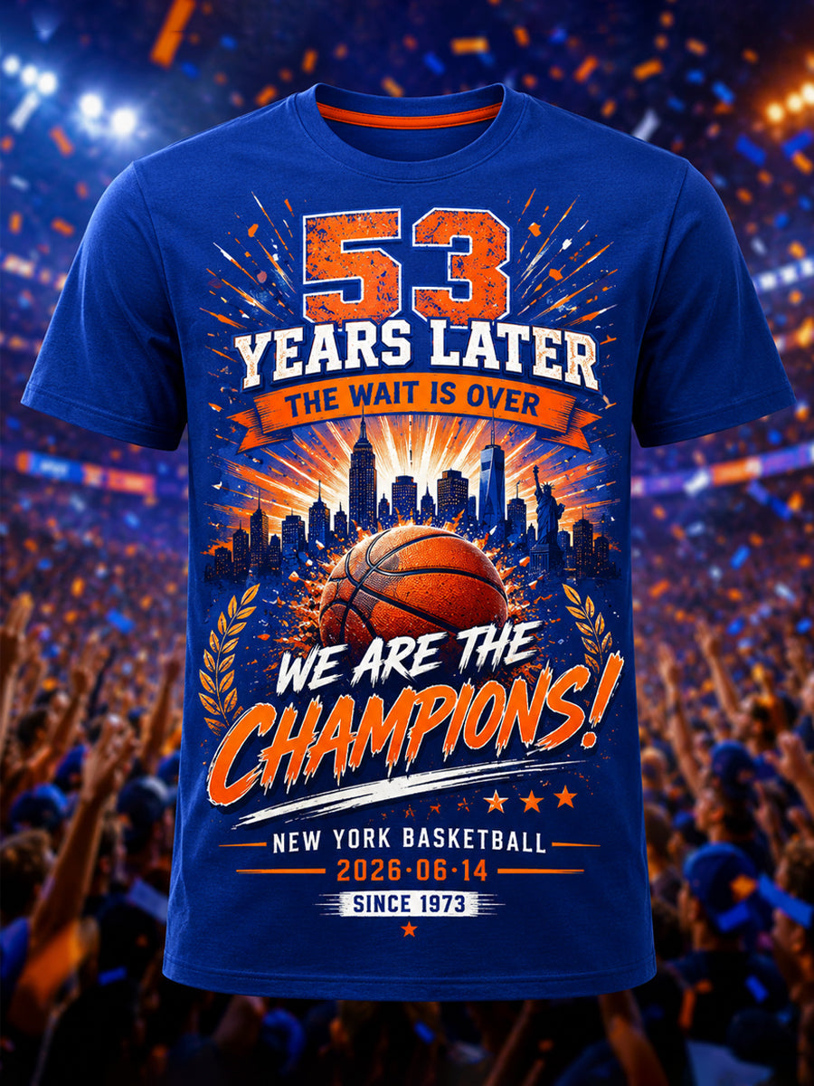 Men's We Are The Champions! Gift For Basketball Fans Print Casual Tee gracestitchs