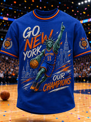 Men's Classic Basketball Fan Graphic Short Sleeve T-shirt gracestitchs