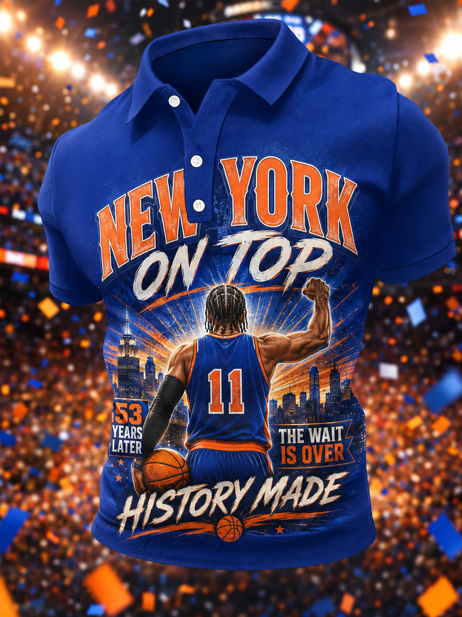 Men's Champions 2026 Gift For Basketball Fans Print Casual Polo gracestitchs