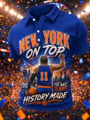 Men's Champions 2026 Gift For Basketball Fans Print Casual Polo gracestitchs