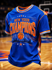 Men's New Yourk Champions Printed short sleeves t-shirt gracestitchs