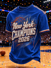 Men's New York Champions 2026 Printed T-shirt gracestitchs