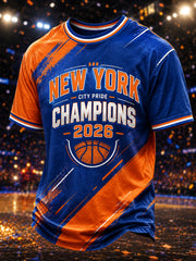 Men's New York 2026 Champions Print T-Shirt gracestitchs