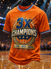 Men's New York 2026 Champions Print T-Shirt gracestitchs