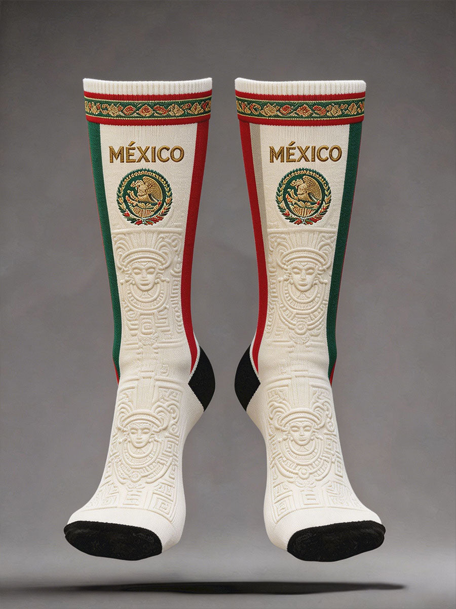 Unisex Mexico Football Lover Art Printed Socks gracestitchs