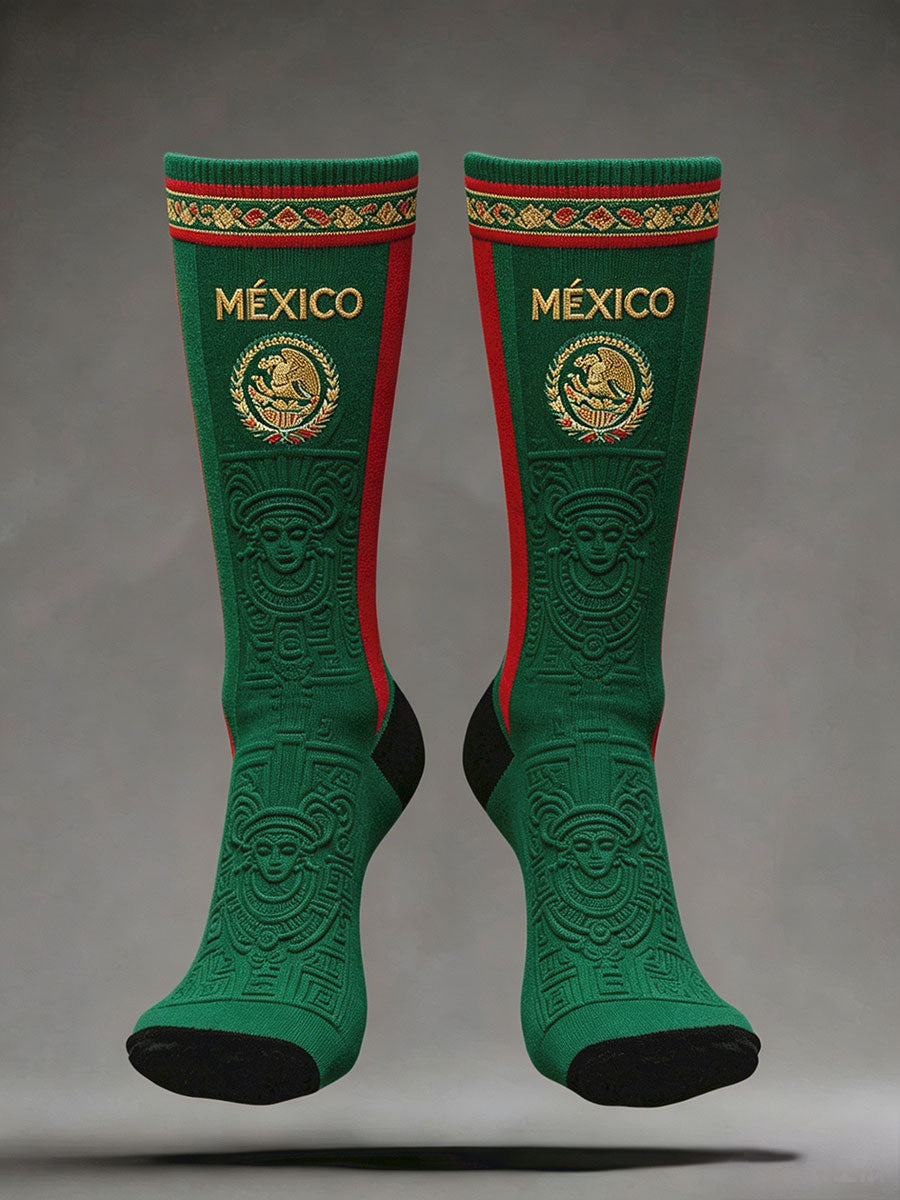 Unisex Mexico Football Lover Art Printed Socks gracestitchs