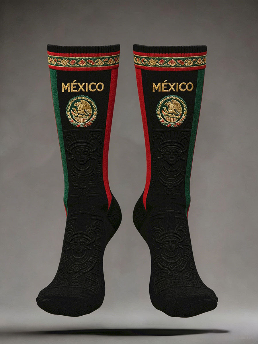 Unisex Mexico Football Lover Art Printed Socks gracestitchs
