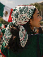 Unisex Mexico Football Lover Art Printed Bandana gracestitchs