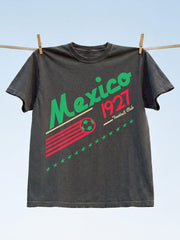 Men's Mexico Football Lover Art Printed T-shirt gracestitchs