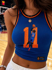 Women's Classic Basketball Fan Graphic Print Casual Vest gracestitchs