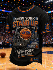 Men's Classic Basketball Fan Graphic Short Sleeve T-shirt gracestitchs