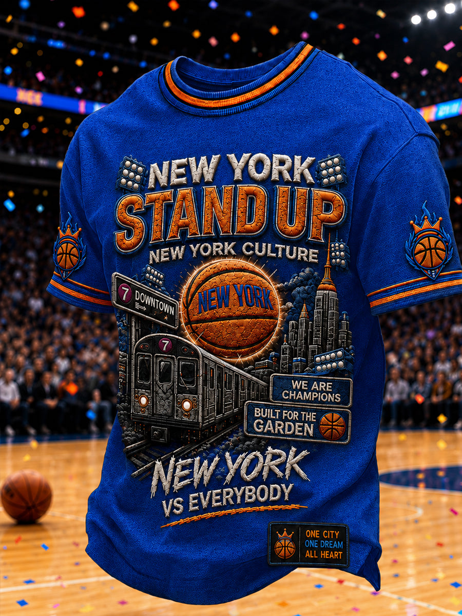 Men's Classic Basketball Fan Graphic Short Sleeve T-shirt gracestitchs