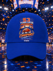 Unisex New York Basketball Champions Celebration Print Hat gracestitchs