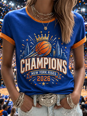 Women's Gift For Basketball Fans Print Casual Tee gracestitchs