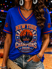 Women's Classic Basketball Fan Graphic Print Short Sleeve T-shirt gracestitchs