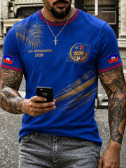 Men's 2026 Haiti Football Casual T-shirt gracestitchs