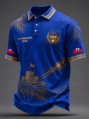 Men's 2026 Haiti Football Casual Polo Shirt gracestitchs