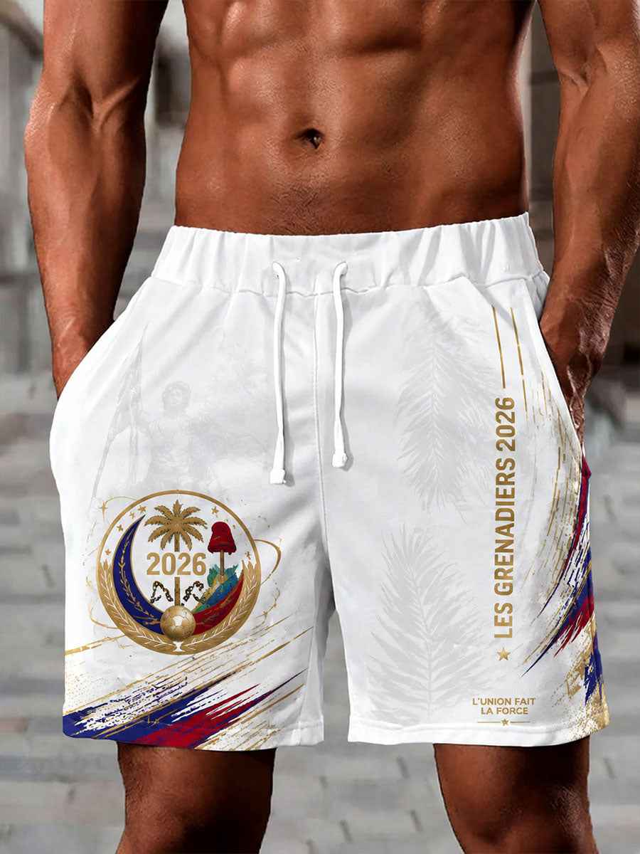 Men's 2026 Haiti Football Casual Shorts
