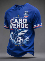 Men's Gift For Football Fans Print Casual Tee