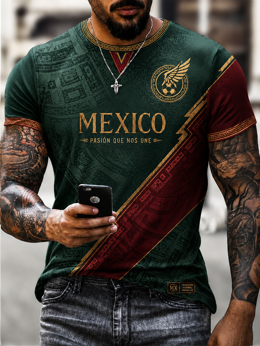 Men's Mexico Printed short sleeves t-shirt gracestitchs