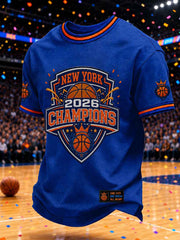 Men's Classic Basketball Fan Graphic Print Short Sleeve T-shirt