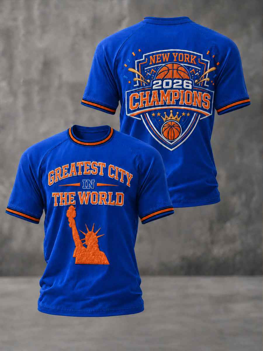 Men's Classic Basketball Fan Graphic Print Short Sleeve T-shirt